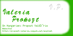 valeria propszt business card